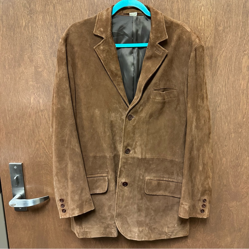 Orvis Bandera Suede Leather Jacket Sport Coat Mens 38 Brown Western Outdoors